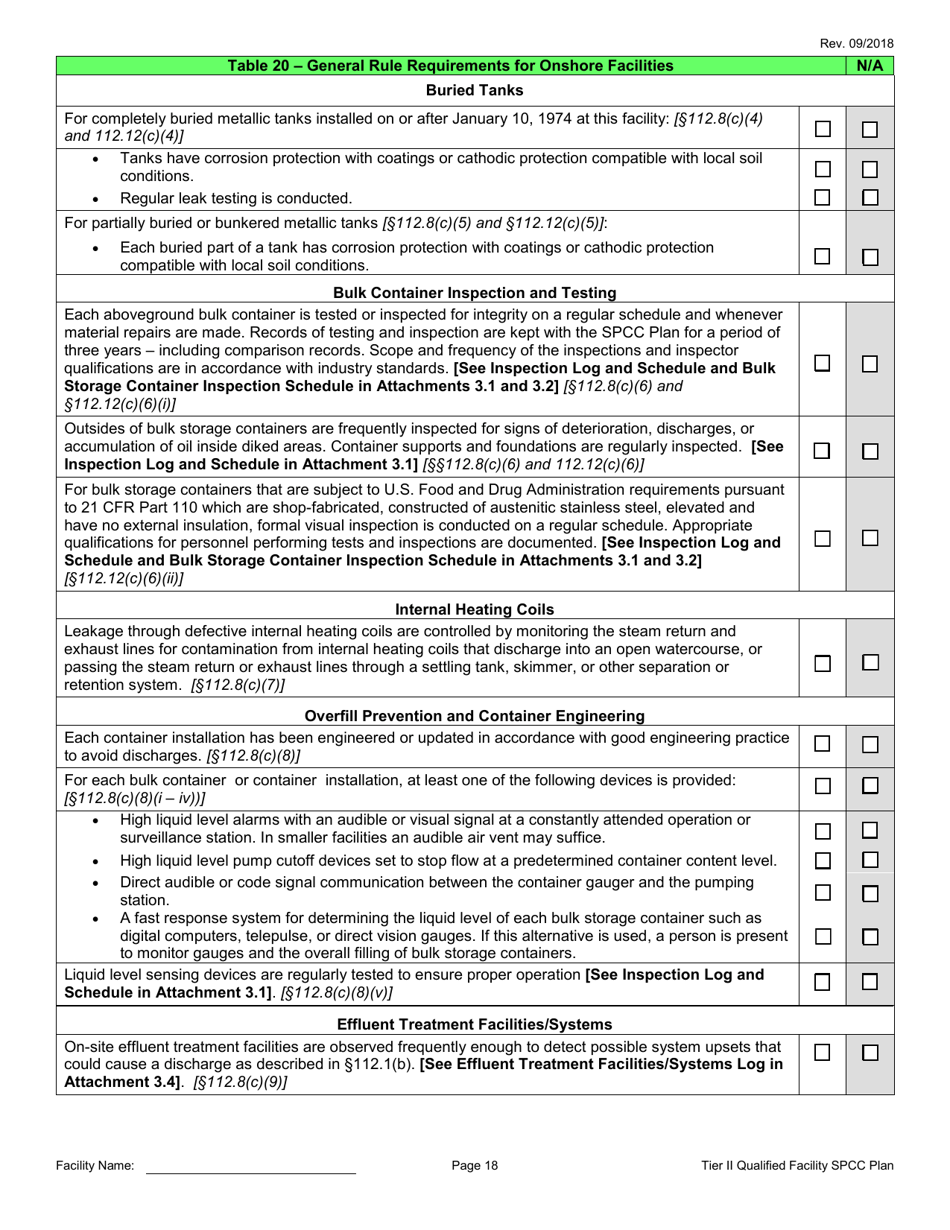 California Tier II Qualified Facility Spcc Plan Template Download