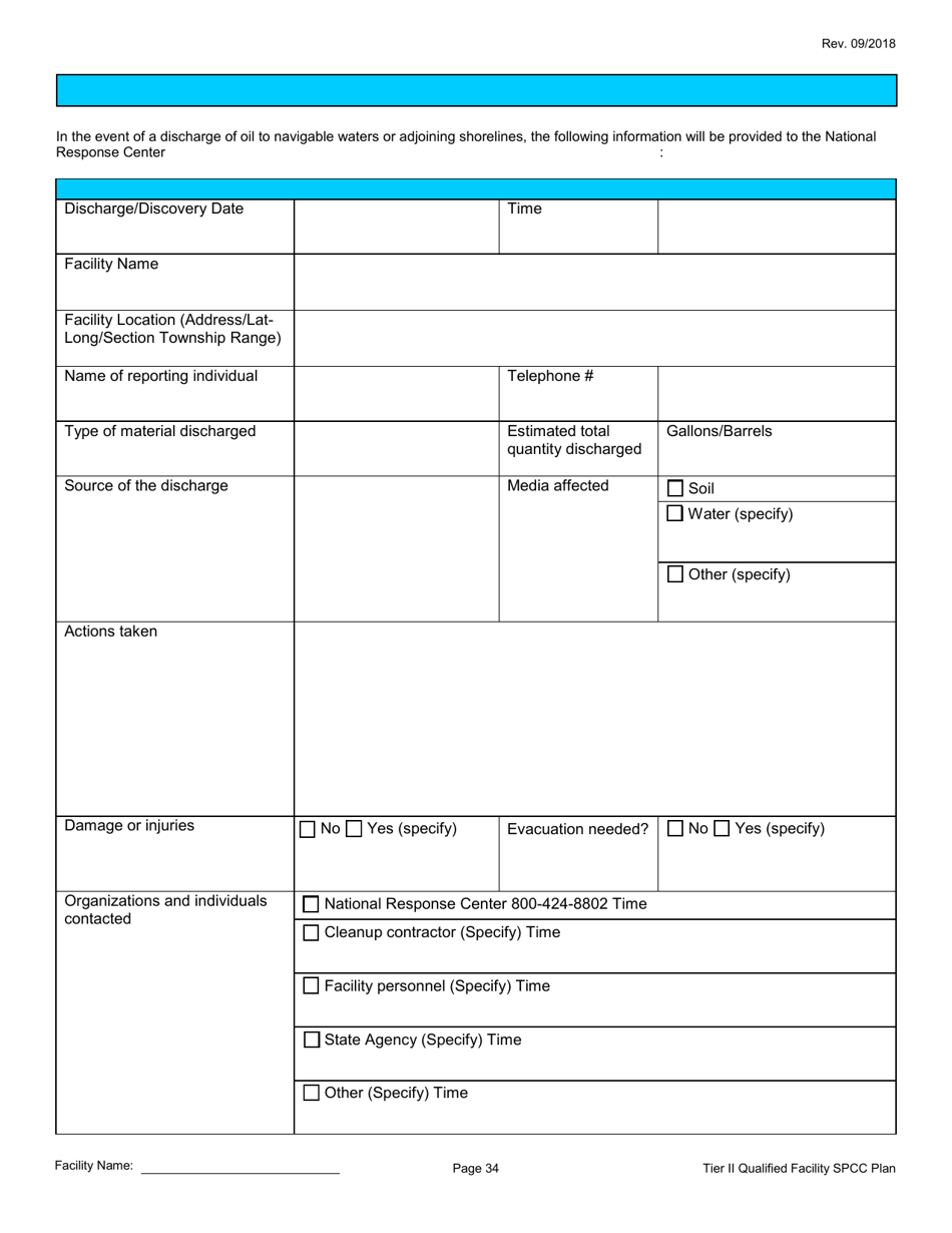 Tier II Qualified Facility Spcc Plan Template - California, Page 36
