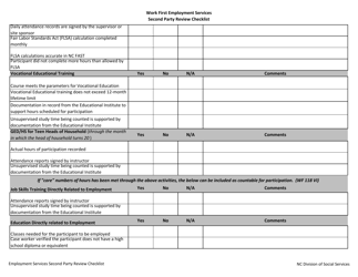 Work First Employment Services Second Party Review Checklist - North Carolina, Page 3