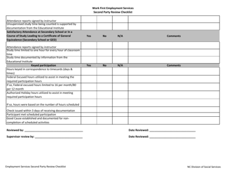 Work First Employment Services Second Party Review Checklist - North Carolina, Page 4