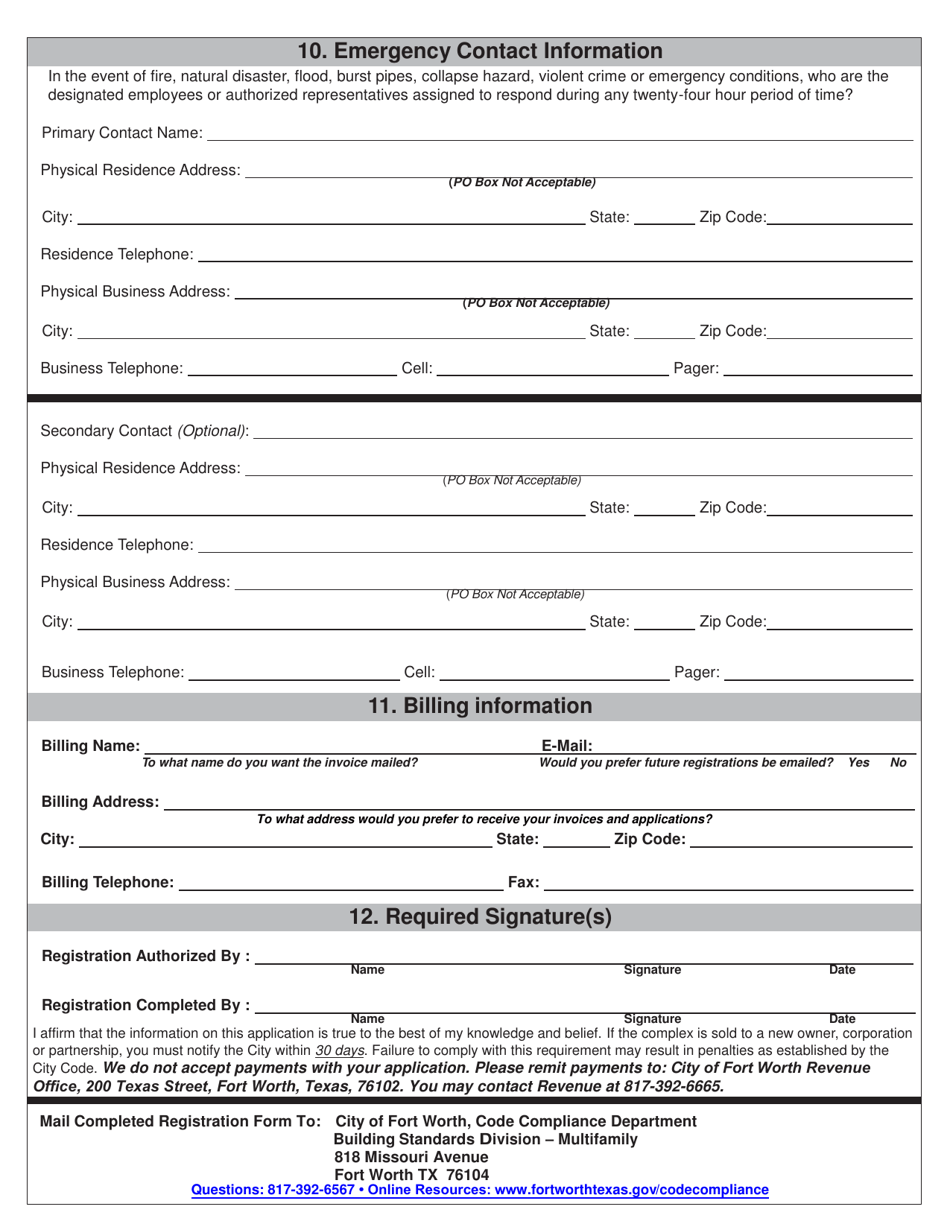 Multi-Family Rental Registration - City of Fort Worth, Texas, Page 5