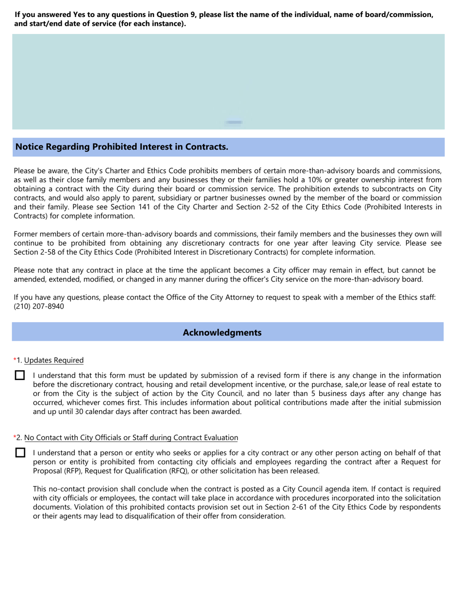 Form GR.1075-01.PUR.REPORT Contracts Disclosure Form - City of San Antonio, Texas, Page 4