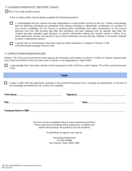 Form GR.1075-01.PUR.REPORT Contracts Disclosure Form - City of San Antonio, Texas, Page 5