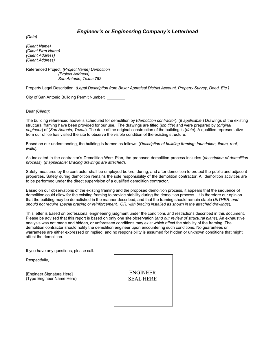 Demolition / Pedestrian Protection Permit Application - City of San Antonio, Texas, Page 6