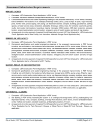 Ust Construction Permit Application - Underground Storage Tank (Ust) Program - City of Austin, Texas, Page 9