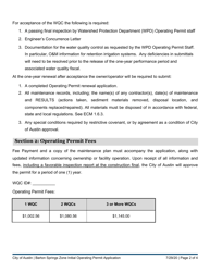 Barton Springs Zone Initial Operating Permit Application - City of Austin, Texas, Page 2