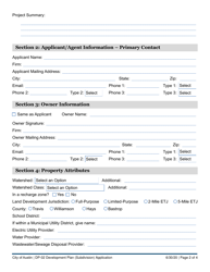 Form DP-02 Development Plan (Subdivision) Application - City of Austin, Texas, Page 2