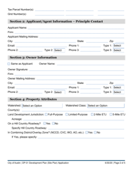 Form DP-01 Development Plan (Site Plan) Application - City of Austin, Texas, Page 2