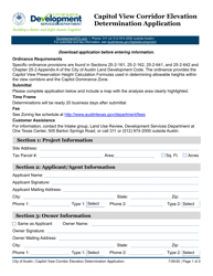 Document preview: Capitol View Corridor Elevation Determination Application - City of Austin, Texas