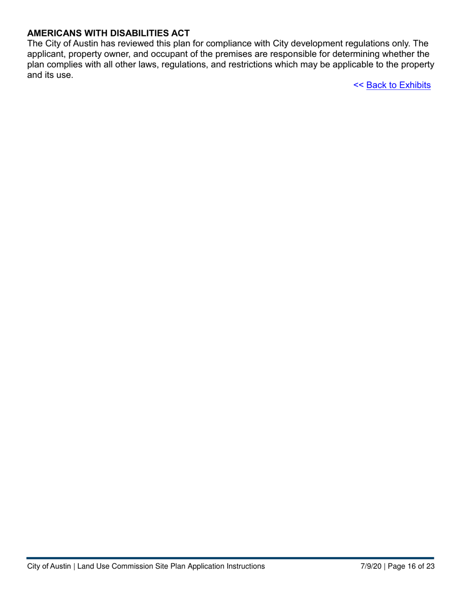 Instructions for Land Use Commission Site Plan Application - Non-consolidated Land Use Element (A Plan) - City of Austin, Texas, Page 16