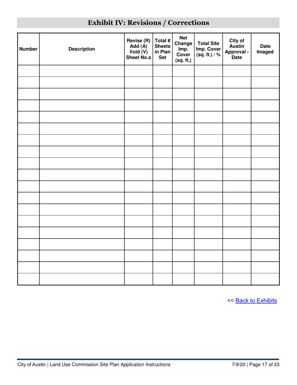 Instructions for Land Use Commission Site Plan Application - Non-consolidated Land Use Element (A Plan) - City of Austin, Texas, Page 17