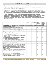 Instructions for Major Drainage and Regional Detention Projects Application - City of Austin, Texas, Page 15