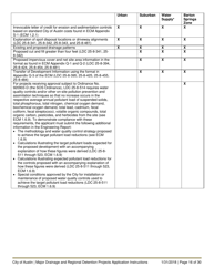 Instructions for Major Drainage and Regional Detention Projects Application - City of Austin, Texas, Page 16