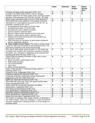 Instructions for Major Drainage and Regional Detention Projects Application - City of Austin, Texas, Page 20