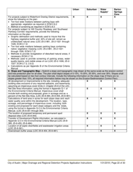 Instructions for Major Drainage and Regional Detention Projects Application - City of Austin, Texas, Page 22