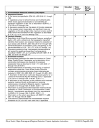 Instructions for Major Drainage and Regional Detention Projects Application - City of Austin, Texas, Page 23