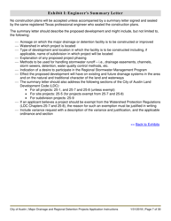 Instructions for Major Drainage and Regional Detention Projects Application - City of Austin, Texas, Page 7