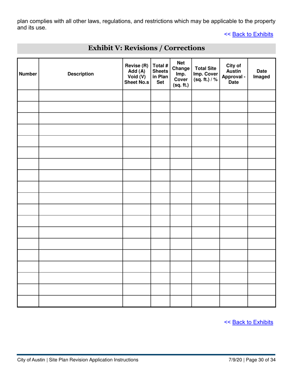 Instructions for Site Plan Revision Application - Consolidated / Non-consolidated - City of Austin, Texas, Page 30