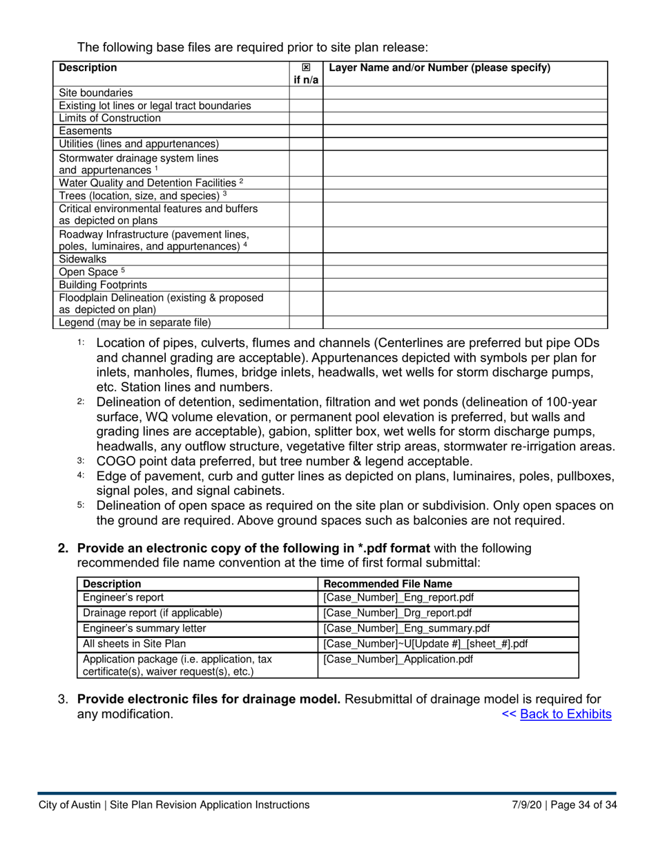 Instructions for Site Plan Revision Application - Consolidated / Non-consolidated - City of Austin, Texas, Page 34