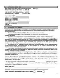 Annual Operating Permit Renewal Application - Barton Springs Zone - City of Austin, Texas, Page 2