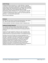 Project Assessment Application - City of Austin, Texas, Page 10