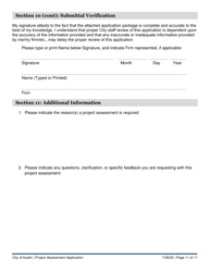 Project Assessment Application - City of Austin, Texas, Page 11