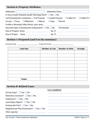 Project Assessment Application - City of Austin, Texas, Page 4