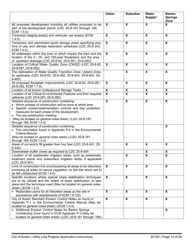 Instructions for Utility Line Projects Application - City of Austin, Texas, Page 13