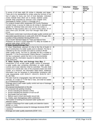 Instructions for Utility Line Projects Application - City of Austin, Texas, Page 14