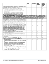 Instructions for Utility Line Projects Application - City of Austin, Texas, Page 16