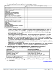 Instructions for Utility Line Projects Application - City of Austin, Texas, Page 20