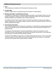 Instructions for Utility Line Projects Application - City of Austin, Texas, Page 5