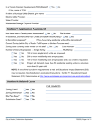 Subdivision Application - City of Austin and Extraterritorial Jurisdiction in Travis, Williamson, Bastrop, and Hays Counties - City of Austin, Texas, Page 4