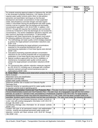 Instructions for Small Project - Transportation Application - City of Austin, Texas, Page 10