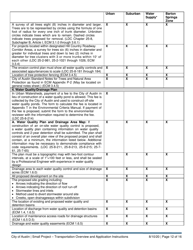Instructions for Small Project - Transportation Application - City of Austin, Texas, Page 12
