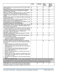 Instructions for Small Project - Transportation Application - City of Austin, Texas, Page 14