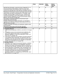 Instructions for Small Project - Transportation Application - City of Austin, Texas, Page 15