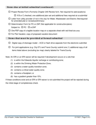 Intake Submittal Checklist for Subdivision - City of Austin, Texas, Page 2