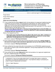 Document preview: Determination of Planning Commission or Zoning & Platting Commission Assignment - City of Austin, Texas