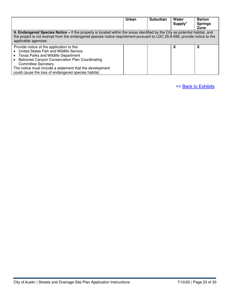 Instructions for Streets and Drainage Site Plan Application - City of Austin, Texas, Page 23
