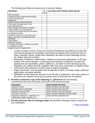 Instructions for Streets and Drainage Site Plan Application - City of Austin, Texas, Page 33