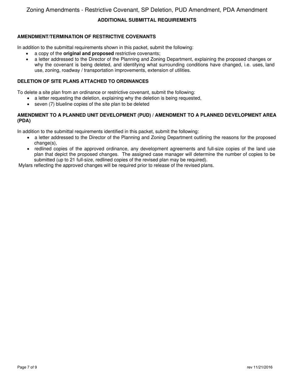 Application for Zoning Amendments - City of Austin, Texas, Page 7