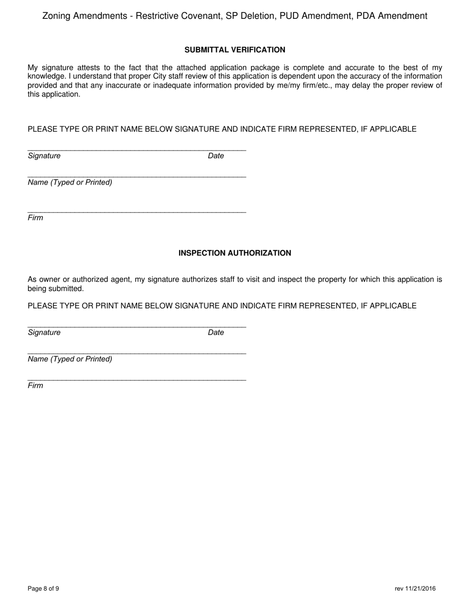 Application for Zoning Amendments - City of Austin, Texas, Page 8