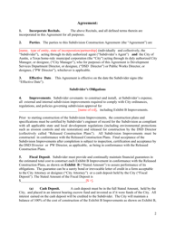 Subdivision Construction Agreement (Applicant and City) - City of Austin, Texas, Page 2