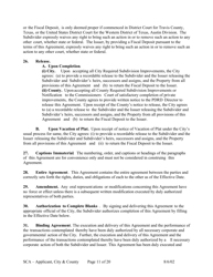 Subdivision Construction Agreement (Applicant, City, and County) - City of Austin, Texas, Page 11