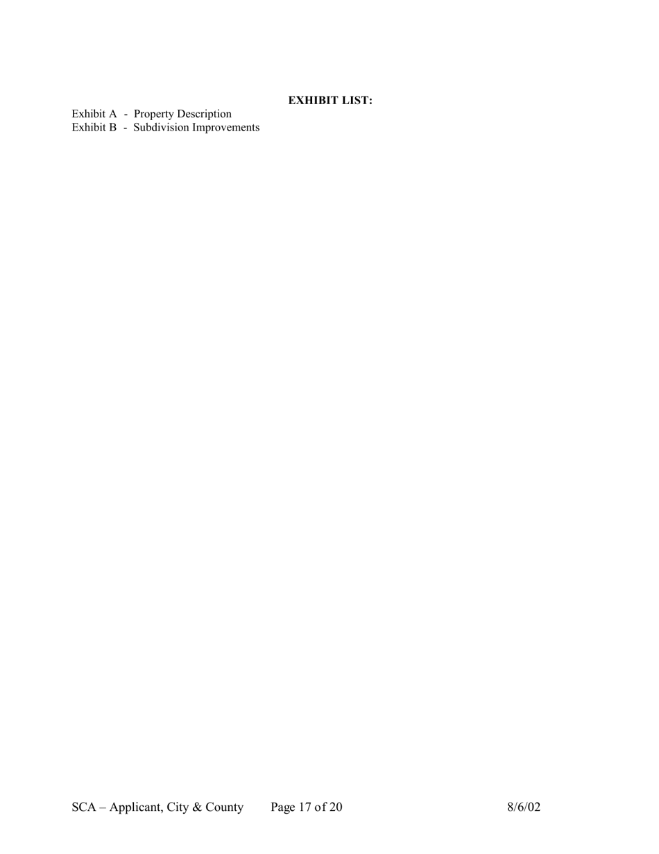 Subdivision Construction Agreement (Applicant, City, and County) - City of Austin, Texas, Page 17