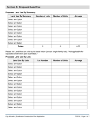 Subdivision Construction Plan Application - City of Austin, Texas, Page 4