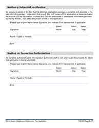 Subdivision Construction Plan Application - City of Austin, Texas, Page 5