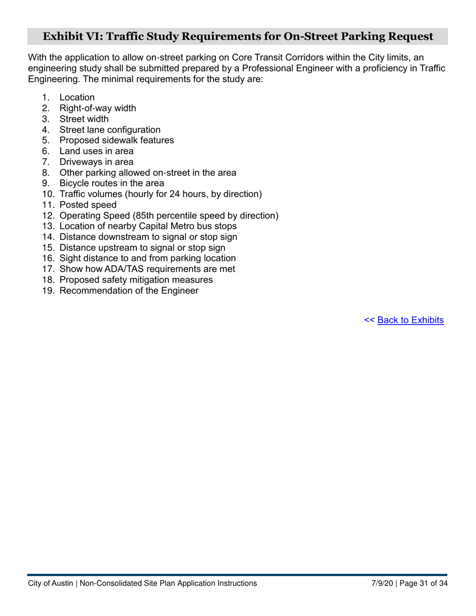 Instructions for Non-consolidated Site Plan Application - Construction Element (B Plan / D Plan) - City of Austin, Texas, Page 31