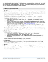 Instructions for Subdivision Application (Combined City of Austin and Travis County) - City of Austin, Texas, Page 6